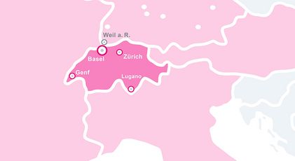 Neumöbellogistik mit FRÖDE in der Schweiz: Ab Standort Basel in alle Schweizer Landesteile. 